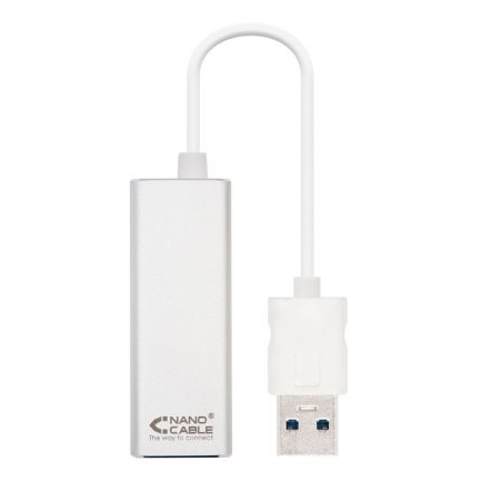 Adaptador USB 3.0 - RJ45 Nanocable 10.03.0401- 1000Mbps