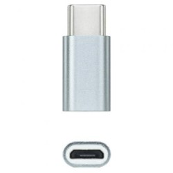 Adaptador Nanocable 10.02.0011- USB Tipo-C Macho - MicroUSB Hembra