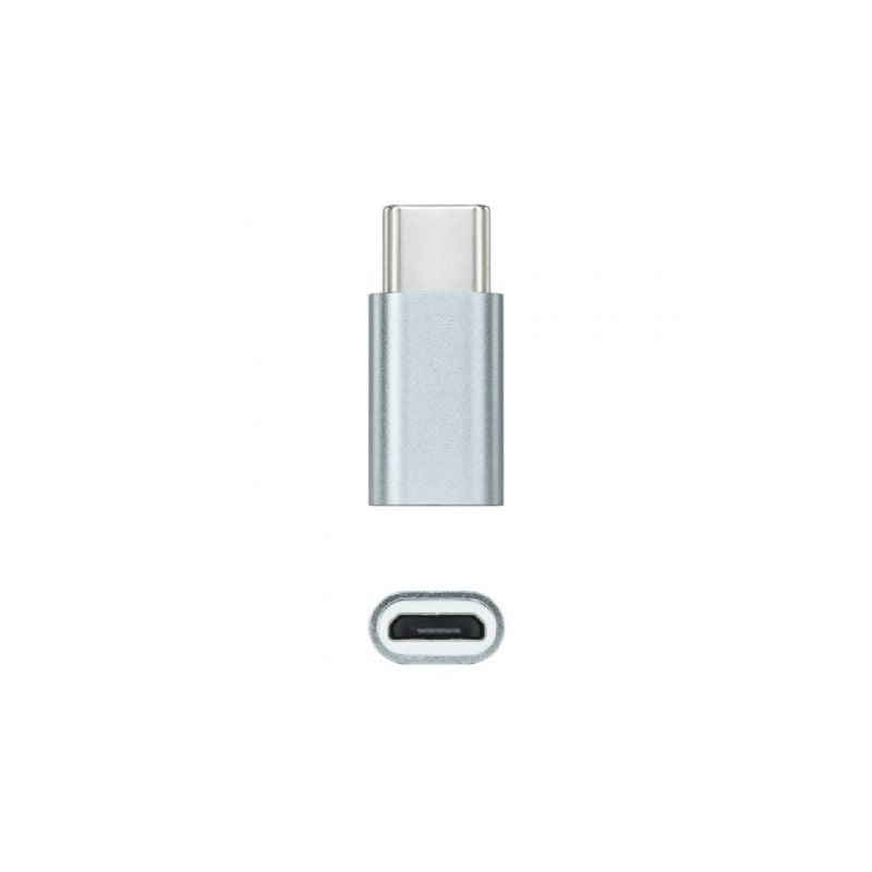 Adaptador Nanocable 10.02.0011- USB Tipo-C Macho - MicroUSB Hembra