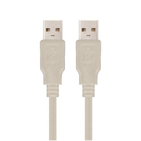 Cable USB 2.0 Nanocable 10.01.0303- USB Macho - USB Macho- 2m- Beige