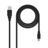Cable USB 2.0 Nanocable 10.01.0401- USB Macho - MiniUSB Macho- 1m- Negro