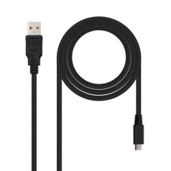 Cable USB 2.0 Nanocable 10.01.0500- USB Macho - MicroUSB Macho- 80cm- Negro