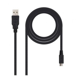 Cable USB 2.0 Nanocable 10.01.0501- USB Macho - MicroUSB Macho- 1.8m- Negro