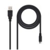 Cable USB 2.0 Nanocable 10.01.0501- USB Macho - MicroUSB Macho- 1.8m- Negro