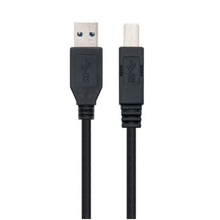 Cable USB 3.0 Impresora Nanocable 10.01.0802-BK- USB Tipo-B Macho - USB Macho- 2m- Negro