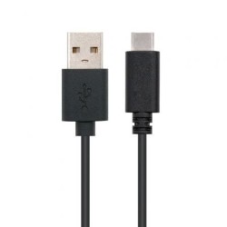Cable USB 2.0 Tipo-C Nanocable 10.01.2100- USB Tipo-C Macho - USB Macho- 50cm- Negro