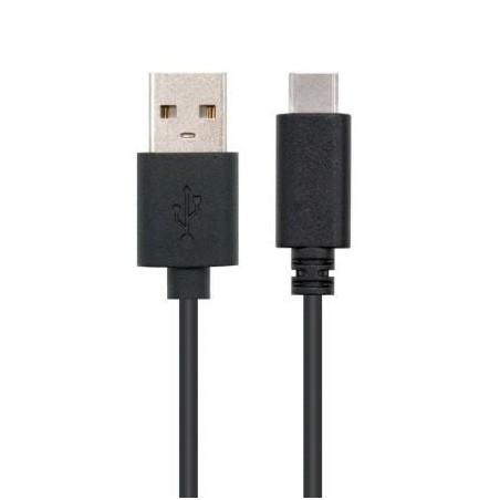 Cable USB 2.0 Tipo-C Nanocable 10.01.2100- USB Tipo-C Macho - USB Macho- 50cm- Negro