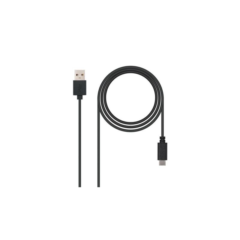 Cable USB 2.0 Nanocable 10.01.2101- USB Tipo-C Macho - USB Macho- 1m- Negro