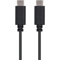 Cable USB 2.0 Tipo-C Nanocable 10.01.2301- USB Tipo-C Macho - USB Tipo-C Macho- 1m- Negro