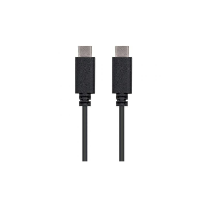 Cable USB 2.0 Tipo-C Nanocable 10.01.2301- USB Tipo-C Macho - USB Tipo-C Macho- 1m- Negro