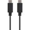 Cable USB 2.0 Tipo-C Nanocable 10.01.2302- USB Tipo-C Macho - USB Tipo-C Macho- 2m- Negro