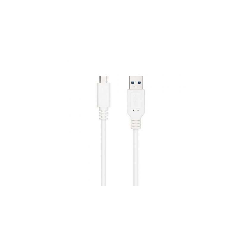 Cable USB 3.1 Tipo-C Nanocable 10.01.4001-L150-W- USB Tipo-C Macho - USB Macho- 1.5m- Blanco