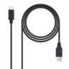 Cable USB 3.1 Tipo-C Nanocable 10.01.4002- USB Tipo-C Macho - USB Macho- 2m- Negro