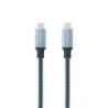 Cable USB 3.2 Tipo-C Nanocable 10.01.4103-COMB- USB Tipo-C Macho - USB Tipo-C Macho- Hasta 100W- 20Gbps- 3m- Gris y Negro