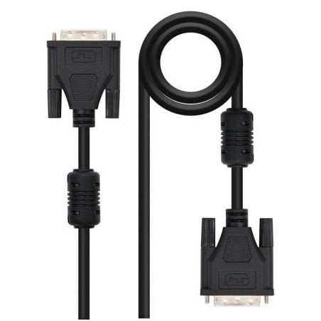 Cable DVI Dual Nanocable 10.15.0802- DVI Macho - DVI Macho- 1.8m- Negro