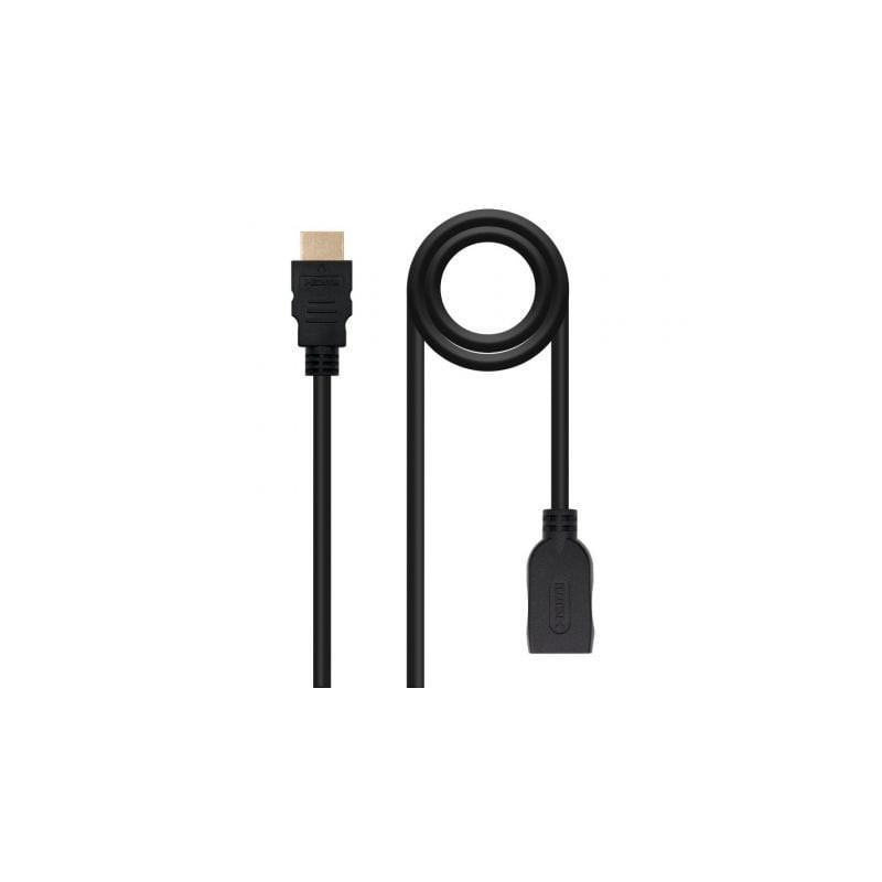 Cable Alargador HDMI Nanocable 10.15.1013- HDMI Macho - HDMI Hembra- 3m- Negro