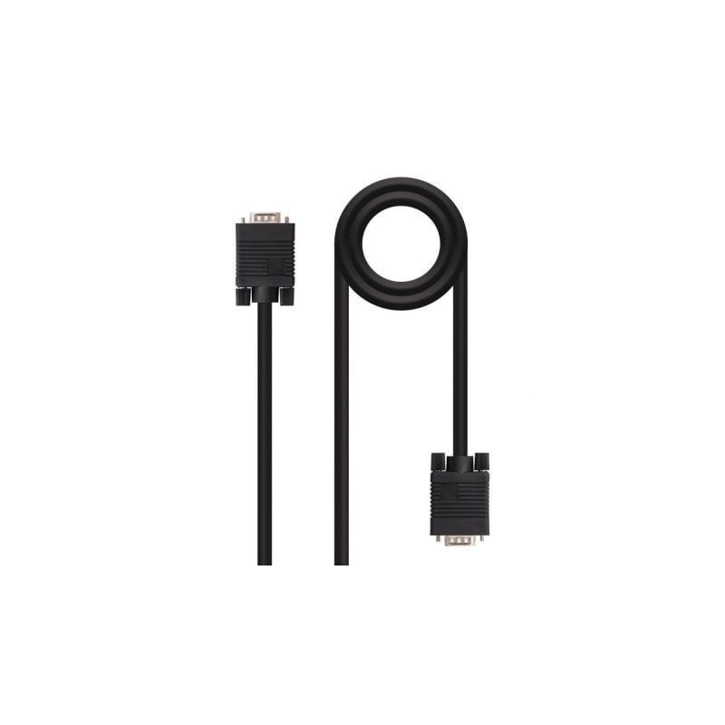 Cable SVGA Nanocable 10.15.1305- VGA Macho - VGA Macho- 5m- Negro