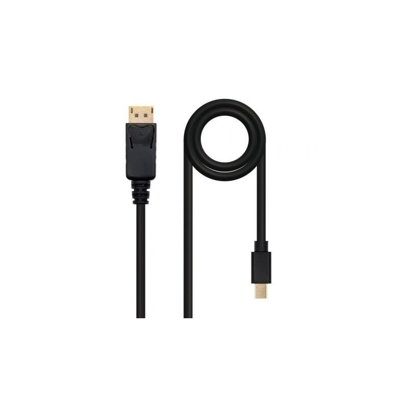 Cable Mini DisplayPort Nanocable 10.15.2402- Mini DisplayPort Macho - DisplayPort Macho- 2m- Negro