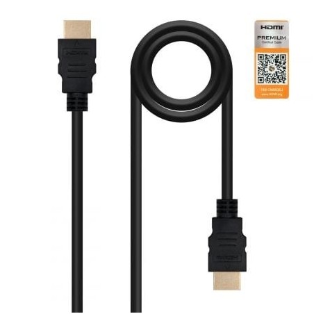 Cable HDMI 2.0 4K Nanocable 10.15.3603- HDMI Macho - HDMI Macho- 3m- Certificado- Negro