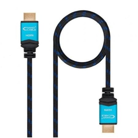 Cable HDMI 2.0 4K Nanocable 10.15.3710- HDMI Macho - HDMI Macho- 10m- Negro- Azul