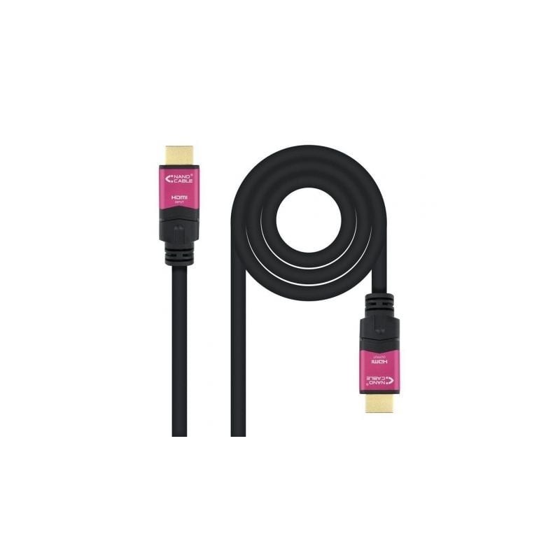 Cable HDMI 2.0 4K Nanocable 10.15.3725- HDMI Macho - HDMI Macho- 25m- Negro