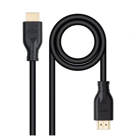 Cable HDMI 2.0 4K CCS Nanocable 10.15.3901- HDMI Macho - HDMI Macho- 1m- Negro