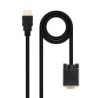 Cable Conversor Nanocable 10.15.4348- HDMI Macho - VGA Macho- 1.8m- Negro