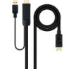 Cable Conversor Nanocable 10.15.4352- HDMI Macho - DisplayPort Macho- 1.8m- Negro