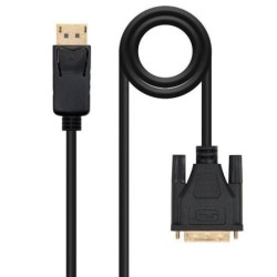 Cable Conversor Nanocable 10.15.4502- DisplayPort Macho - DVI Macho- 2m- Negro