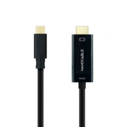 Cable Conversor Nanocable 10.15.5132- USB Tipo-C Macho - HDMI Macho- 1.8m- Negro