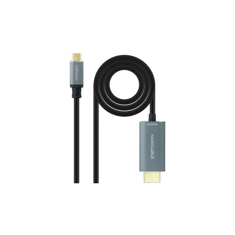 Cable Conversor Nanocable 10.15.5162- USB Tipo-C Macho - HDMI Macho- 1.8m- Negro