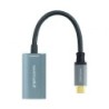 Cable Conversor Nanocable 10.16.4104-G- USB Tipo-C Macho - DisplayPort Hembra- 15cm- Gris