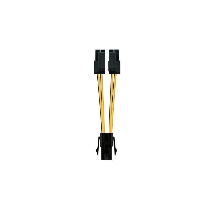 Cable de Alimentación Microprocesador Nanocable 10.19.1401- Molex -4+4 PIN Macho - Molex 4 PIN Hembra- 15cm