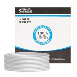 Bobina de Cable RJ45 UTP Nanocable 10.20.0302-FLEX Cat.5e- 100m- Gris