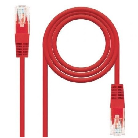 Cable de Red RJ45 UTP Nanocable 10.20.0400-L30 Cat.6- 30cm- Rojo