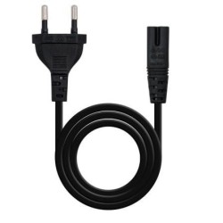 Cable Alimentación Forma 8 Nanocable 10.22.0402- CEE7-16 Macho - C7 Hembra- 1.5m- Negro