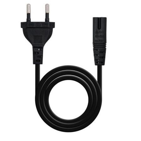 Cable Alimentación Forma 8 Nanocable 10.22.0402- CEE7-16 Macho - C7 Hembra- 1.5m- Negro