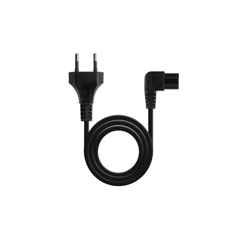 Cable Alimentación Acodado Nanocable 10.22.0503- CEE7-16 Macho - C7 Hembra- 3m- Negro