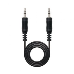 Cable Estéreo Nanocable 10.24.0105- Jack 3.5 Macho - Jack 3.5 Macho- 5m- Negro