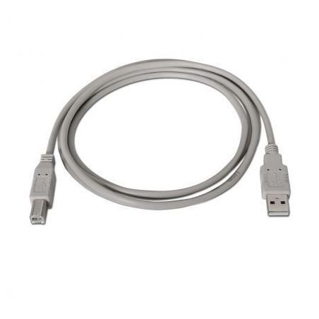 Cable USB 2.0 Impresora Nanocable 10.01.0103- USB Tipo-B Macho - USB Macho- 1.8m- Beige