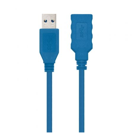 Cable Alargador USB 3.0 Nanocable 10.01.0902-BL- USB Macho - USB Hembra- 2m- Azul