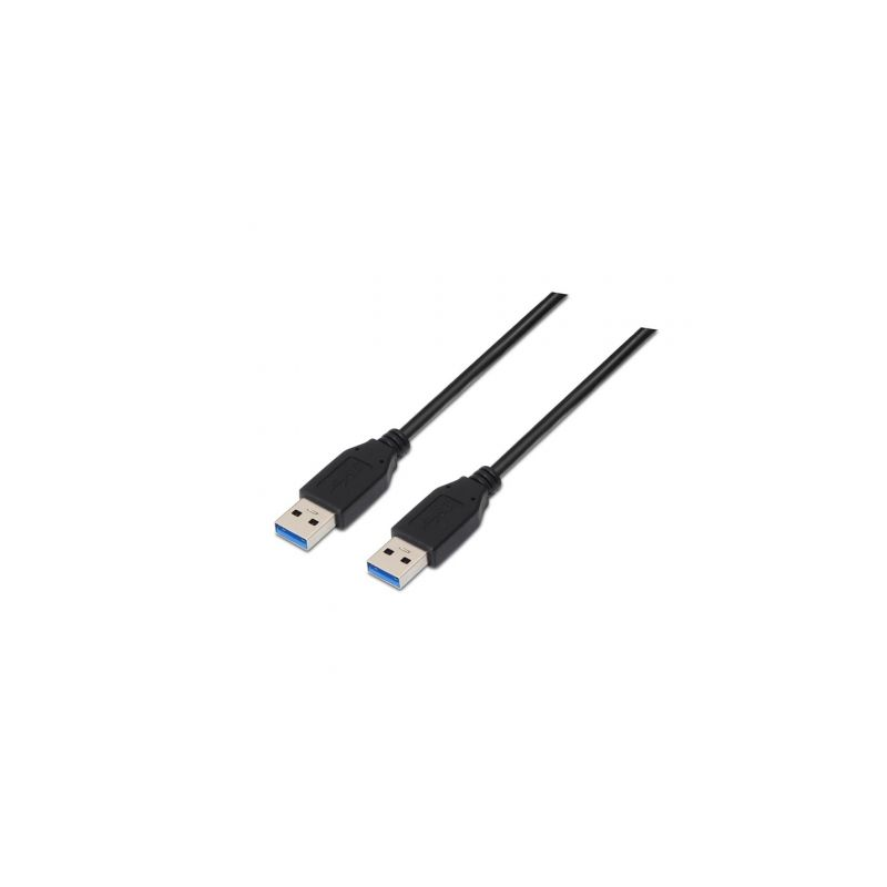 Cable USB 3.0 Nanocable 10.01.1002-BK- USB Macho - USB Macho- 2m- Negro