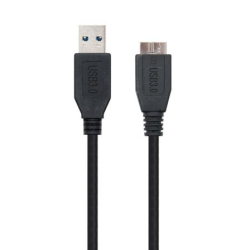 Cable USB 3.0 Nanocable 10.01.1102-BK- USB Macho - MicroUSB Macho- 2m- Negro
