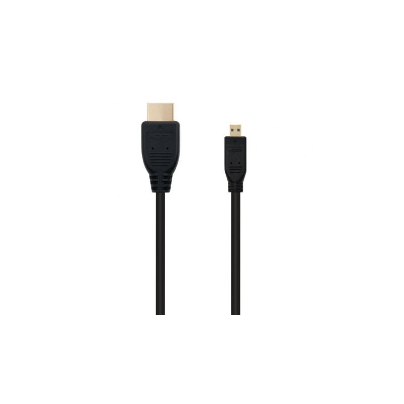 Cable Micro HDMI Nanocable 10.15.3501- HDMI Macho - Micro HDMI Macho- 0.8m- Negro