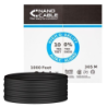 Bobina de Cable RJ45 para Exteriores UTP Nanocable 10.20.0304-EXT-BK Cat.5e- 305m- Impermeable- Negro