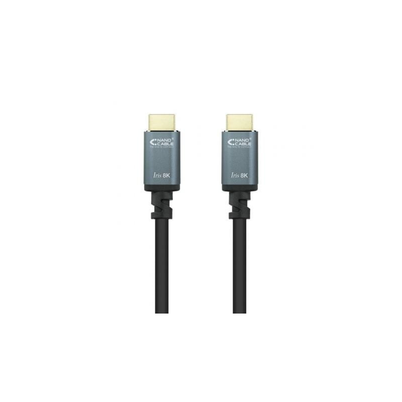 Cable HDMI 2.1 8K Nanocable 10.15.8001-L150- HDMI Macho - HDMI Macho- 1.5m- Negro