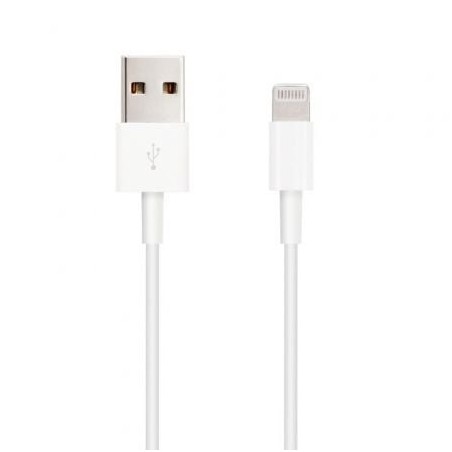 Cable USB 2.0 Lightning Nanocable 10.10.0400- USB Macho - Lightning Macho- 50 cm- Blanco