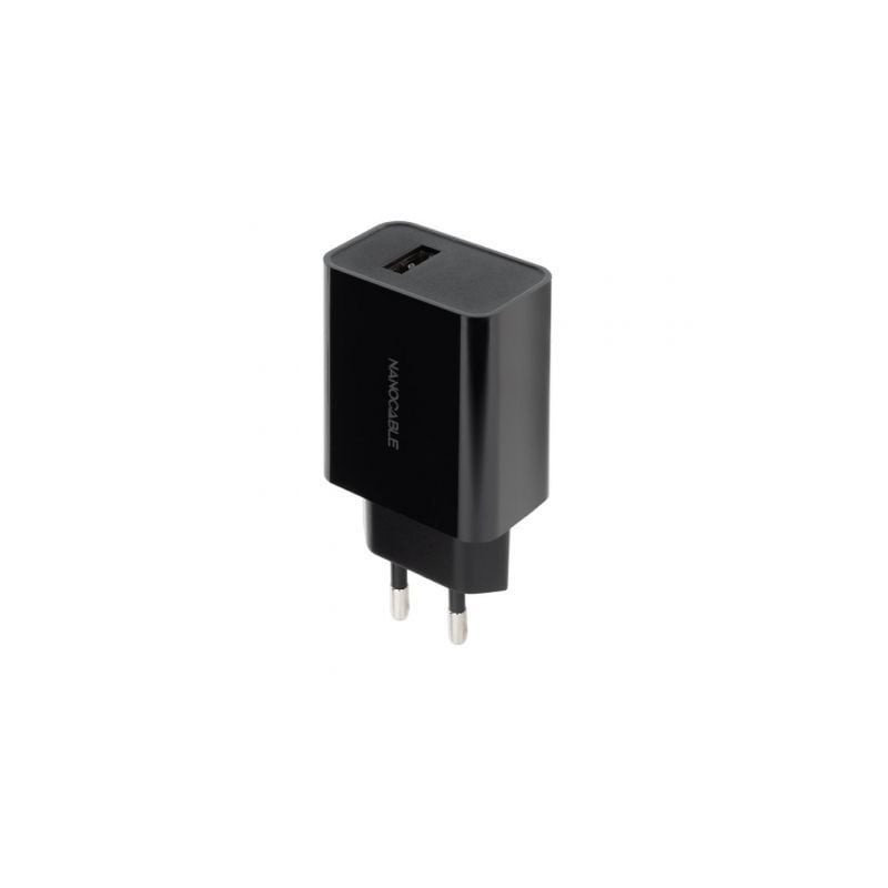 Cargador de Pared Nanocable 10.10.2004- 1xUSB- 2.1A- Negro