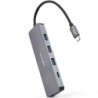 Hub USB Tipo-C Nanocable 10.16.4409- 3xUSB- 1xUSB Tipo-C- Gris