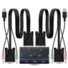 KVM Switch Nanocable 10.12.0001- PC - CPU: 2 VGA + 2 USB + 4 JACK 3.5 - CONSOLA: 2 USB + VGA + 2 JACK 2.5- 1.4m